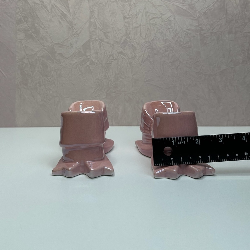 Pink Bow Ceramic Candle Holders - Picture 5 of 9